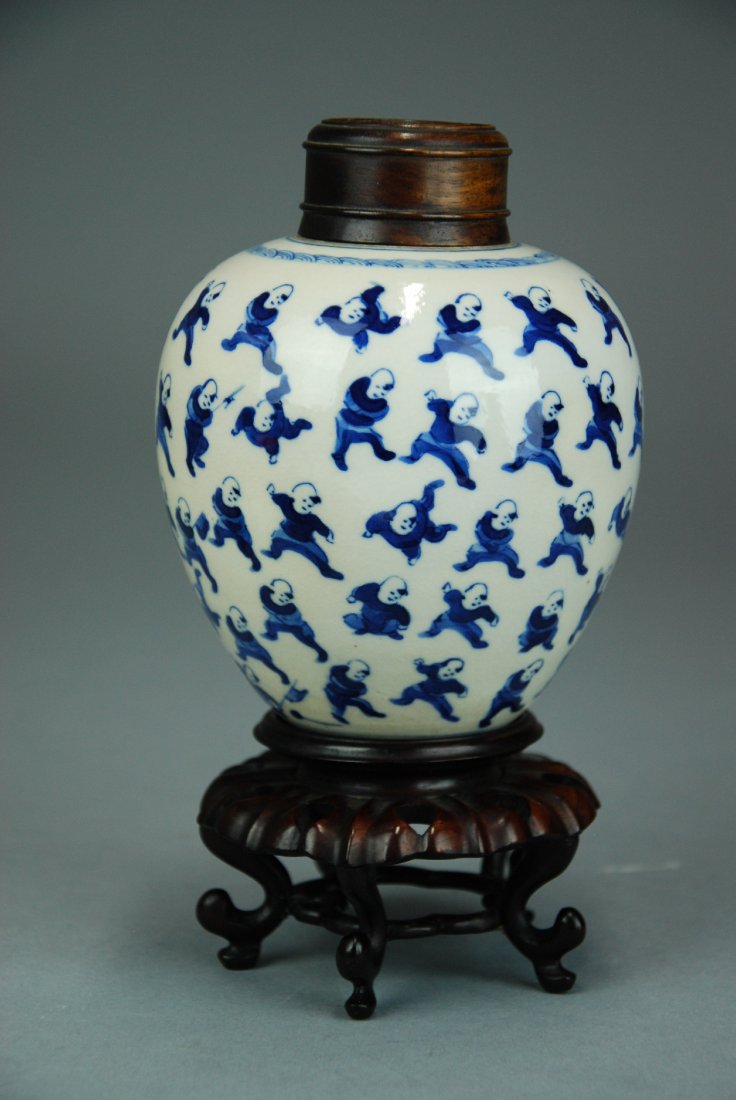 A   Qing Dynasty Emperor Kangxi Beizitou Jar (1 of 7)