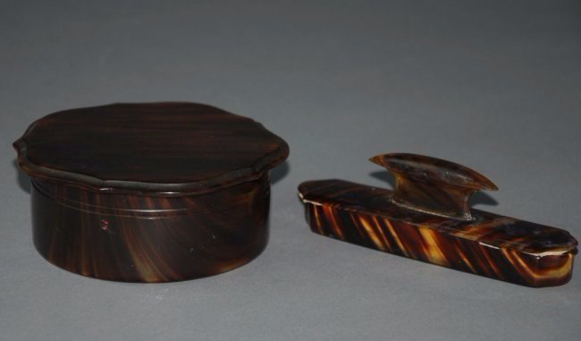A 19th century tortoiseshell cover and boxes (1 of 7)