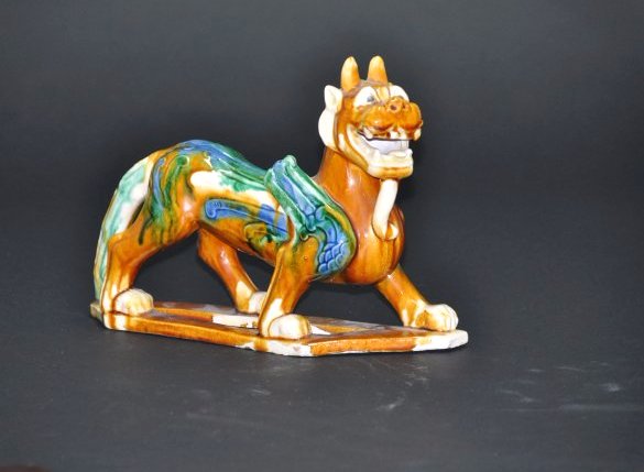 A three glaze beast sculpture (1 of 5)