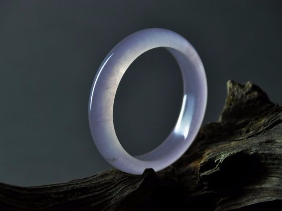 A translucent purple jadeite bangle (1 of 5)