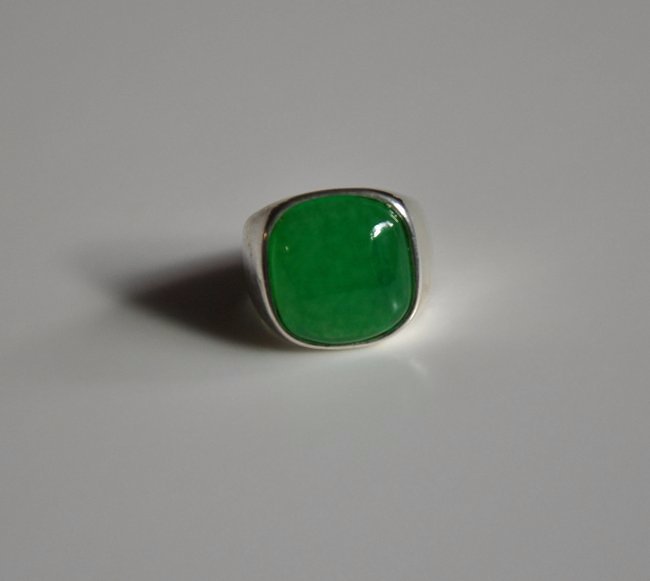 A translucent green jadeite  ring (1 of 8)