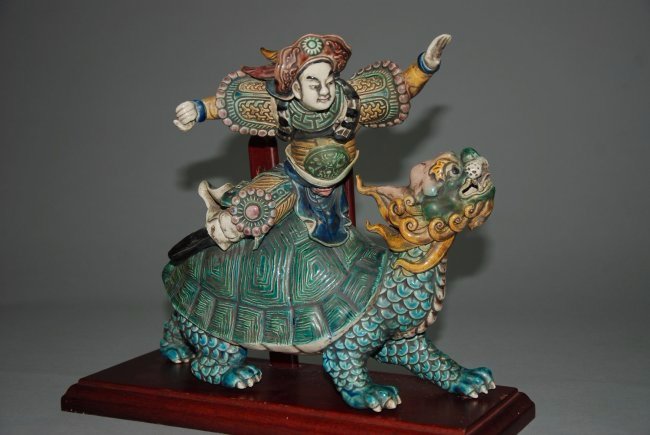 A Multi-Glazed Chinese Pottery Figure (1 of 6)