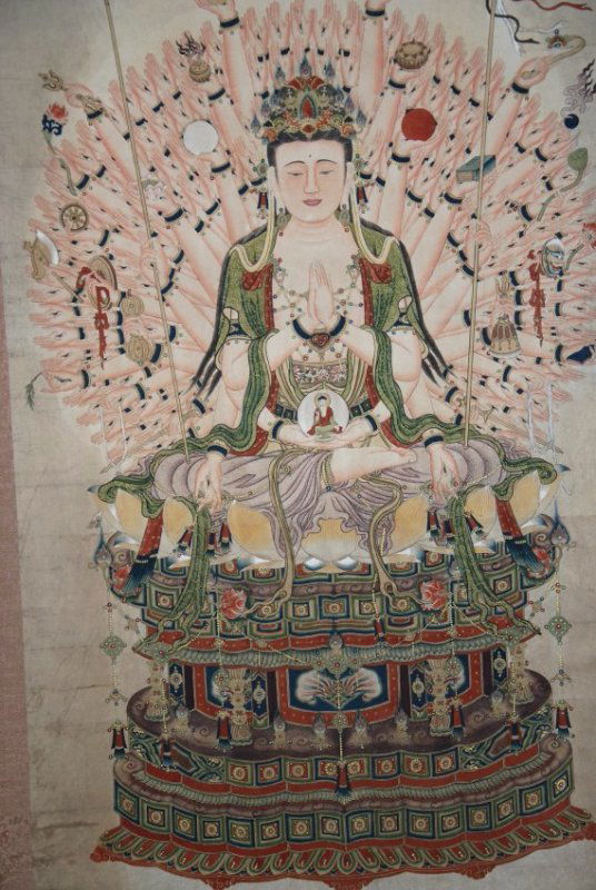 A Qing Dynasty Painting of a Thousand Hand Guan Yin (1 of 9)