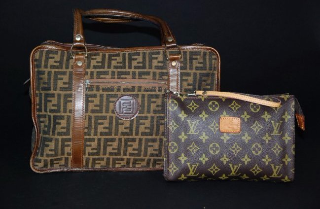 (Lot of 2) Vintage Fendi and  Louis Vuitton  handbag (1 of 8)