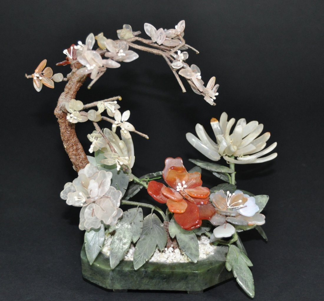 A 19th century jade flower donsai (1 of 6)