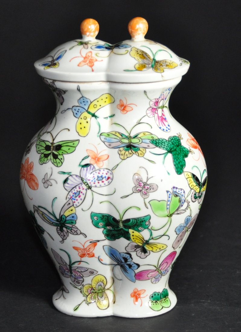 A Qing Qianlong enamel twin vase (1 of 8)