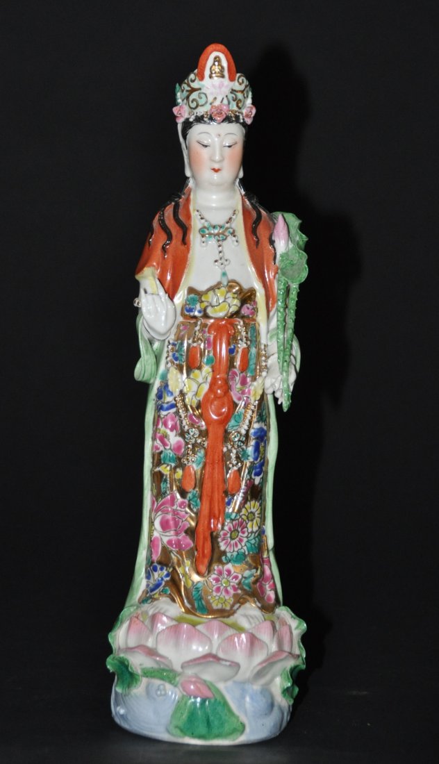 A famille rose Guanyin figure (1 of 8)