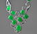 A translucent jadeite necklace