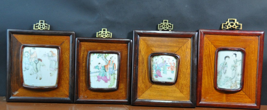 Four Late Qing Dynasty porcelain plaques (1 of 7)