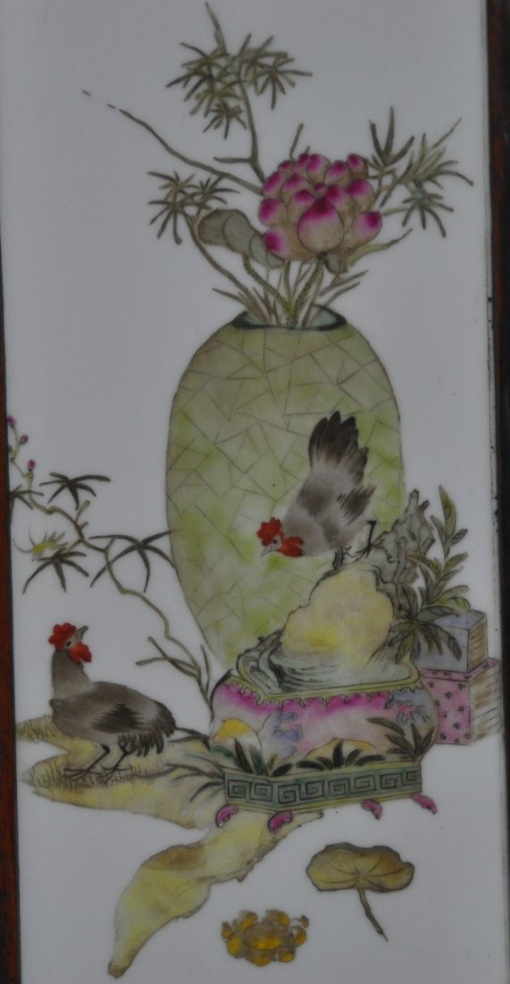 A Late Qing rectangular porcelain plaque (1 of 3)