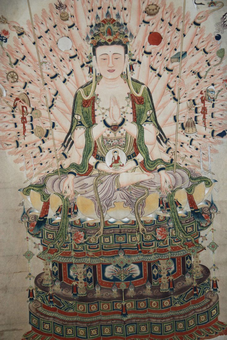 A Qing Dynasty Painting of a Thousand Hand Guan Yin (1 of 9)