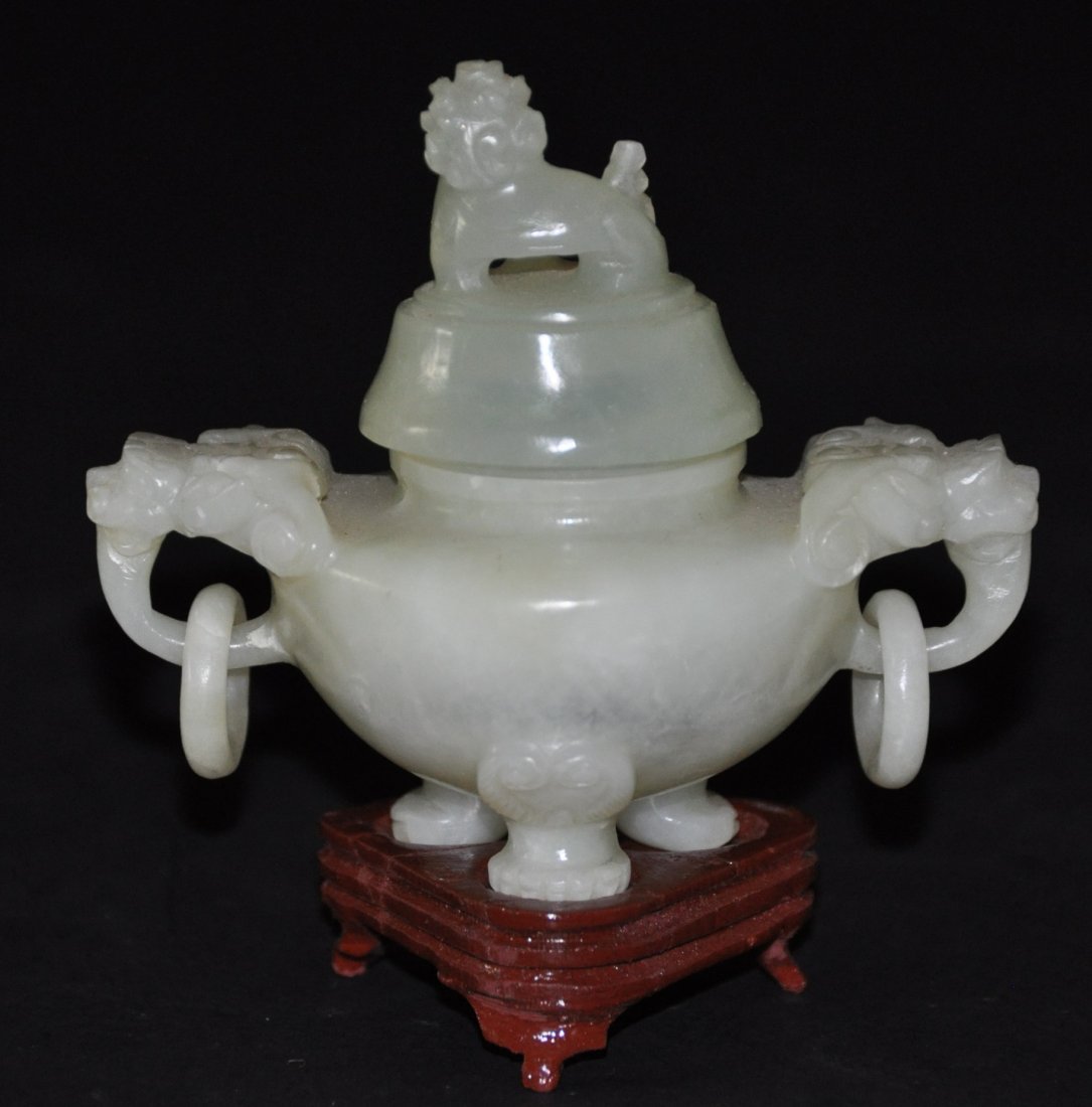 A white jade carved censer (1 of 5)