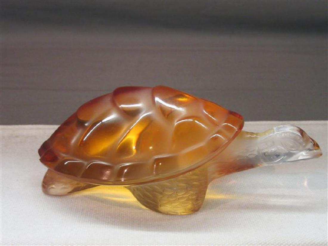Lalique Amber Glass Turtle (1 of 3)