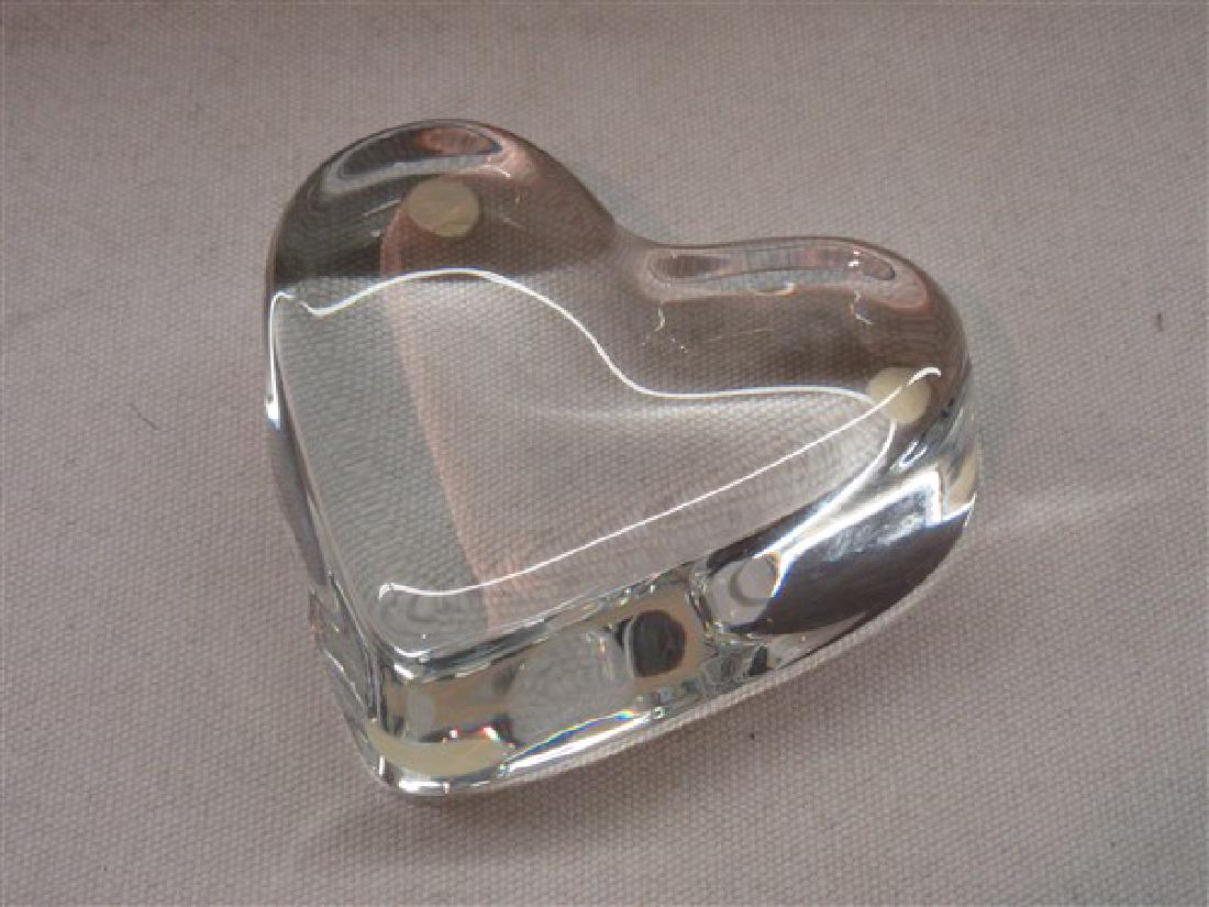 Baccarat Glass Heart Paperweight (1 of 2)
