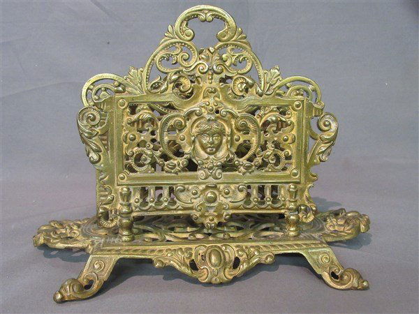 Victorian Brass Letter Holder (1 of 2)