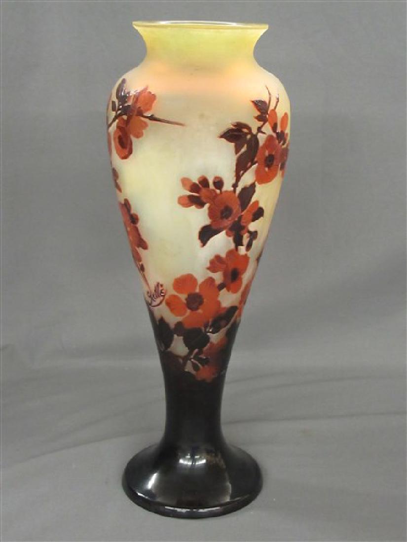 Emile Galle Cameo Glass Vase (1 of 3)