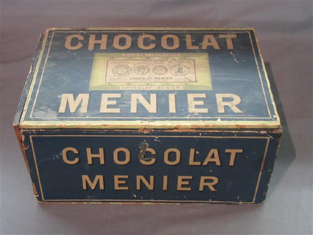 Antique French Chocolate Box 12lbs. Chocolat Menier (1 of 3)