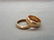 Two (2) Wide Band 14K Gold Wedding Bands