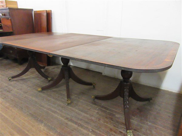 American Duncan Phyfe Three Part Dining Room Table (1 of 9)