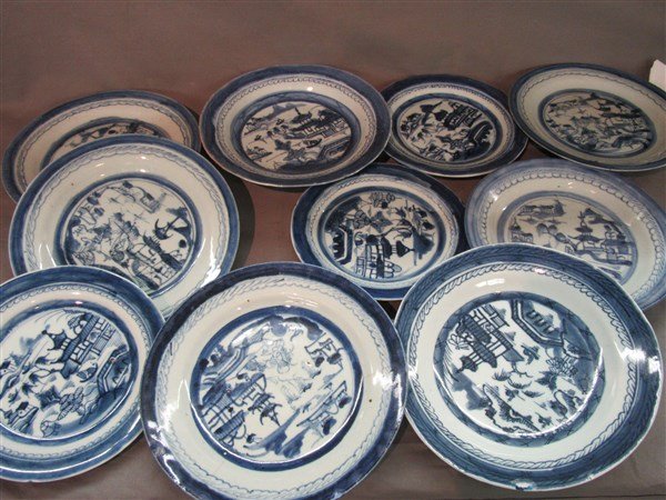Ten (10) Chinese Canton Plates (1 of 2)