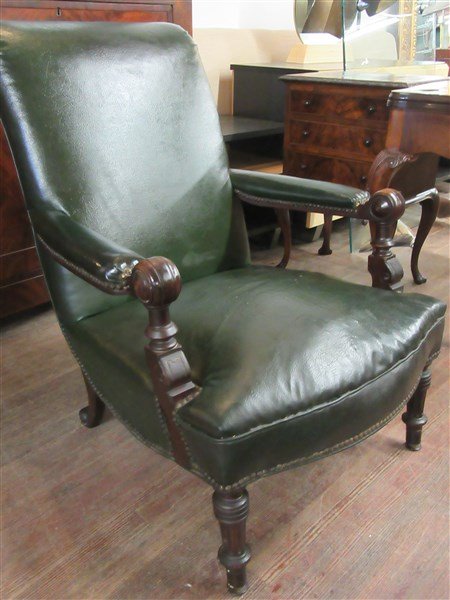 19th Century Gentleman's Library Lounge Chair (1 of 4)