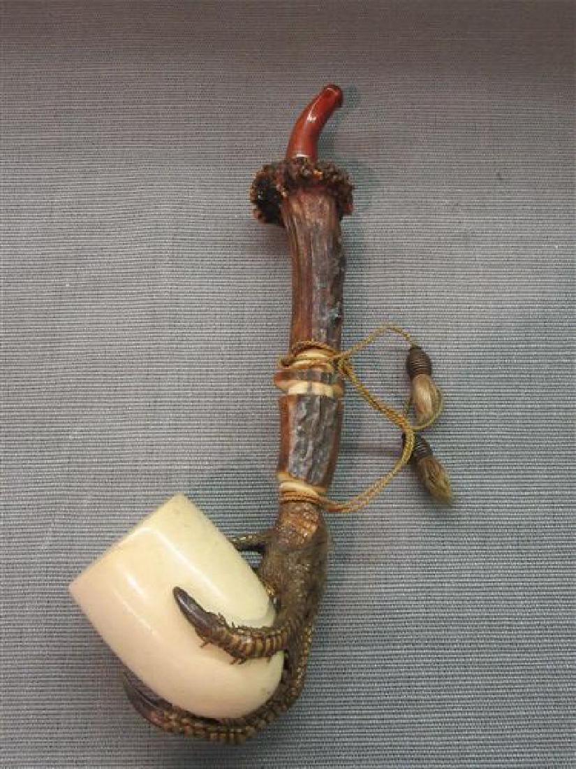 Antique Meerschaum Pipe w/ Bird Claw, Stag (1 of 4)