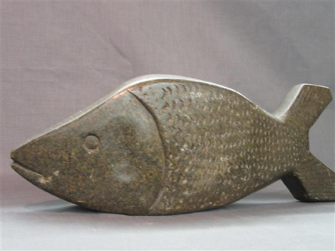 Zimbabwe Shona Art Sculpture  Double Tail Fish (1 of 3)