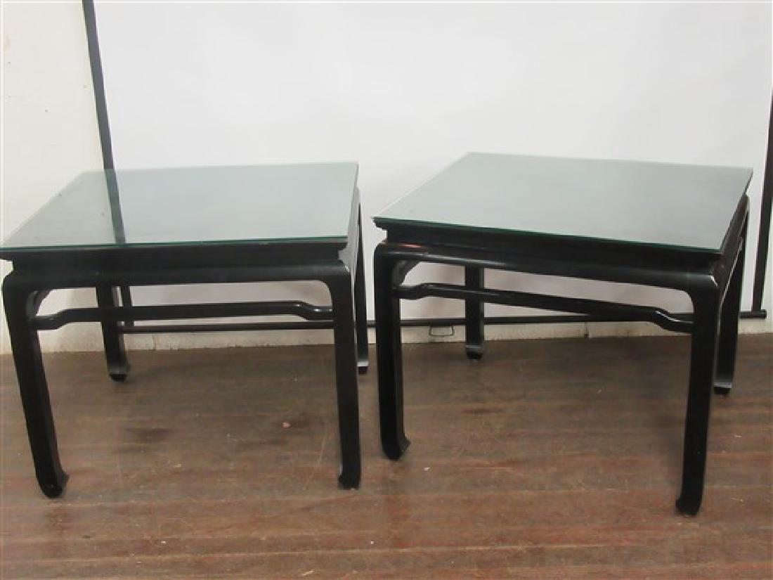 Chinese Black Laquered Side Tables (1 of 3)