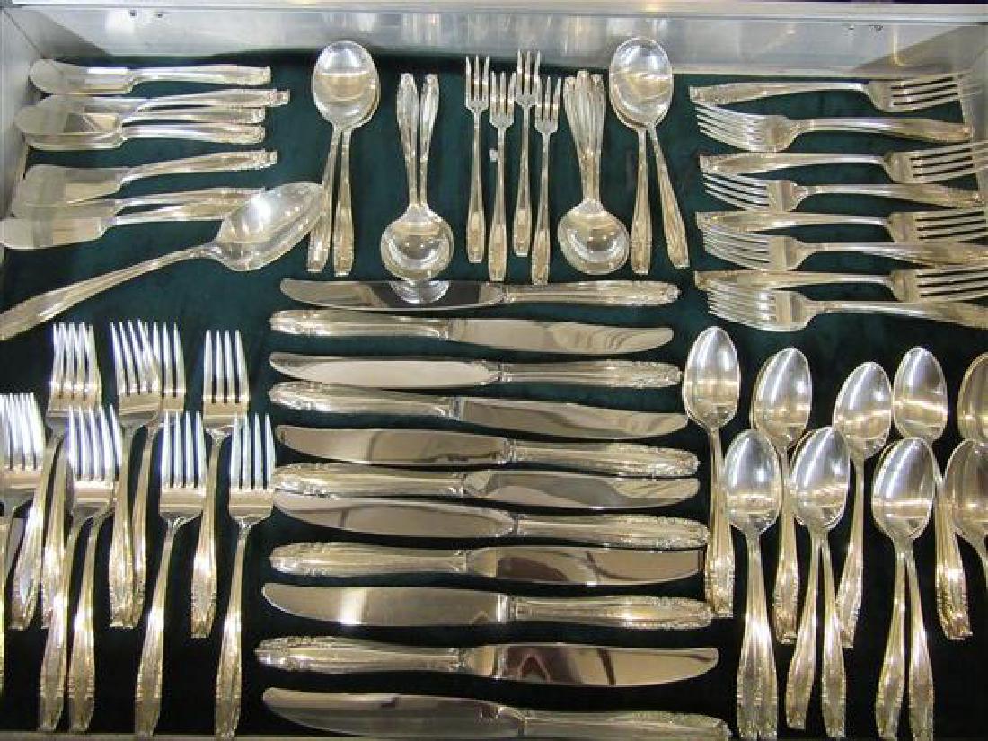 76pc. Wallace Stradivari Sterling Silver Flatware (1 of 4)