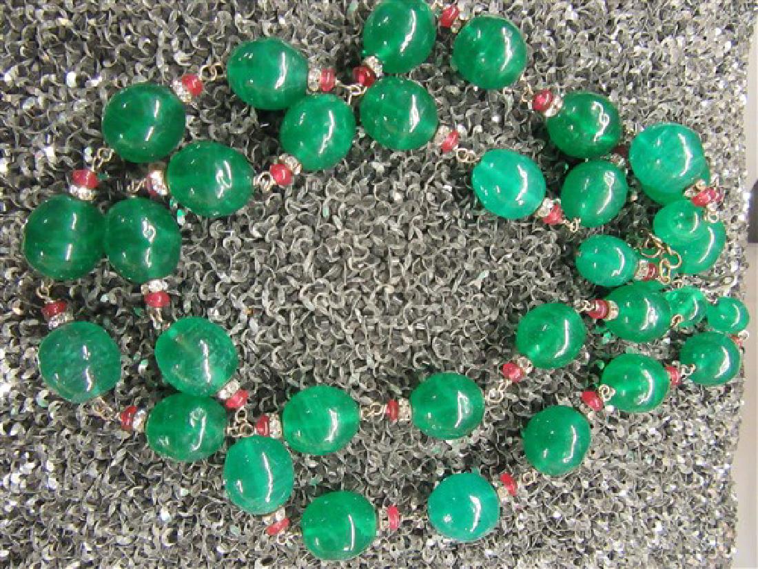 Vintage Double Strand Glass Costume Choker Necklace (1 of 3)