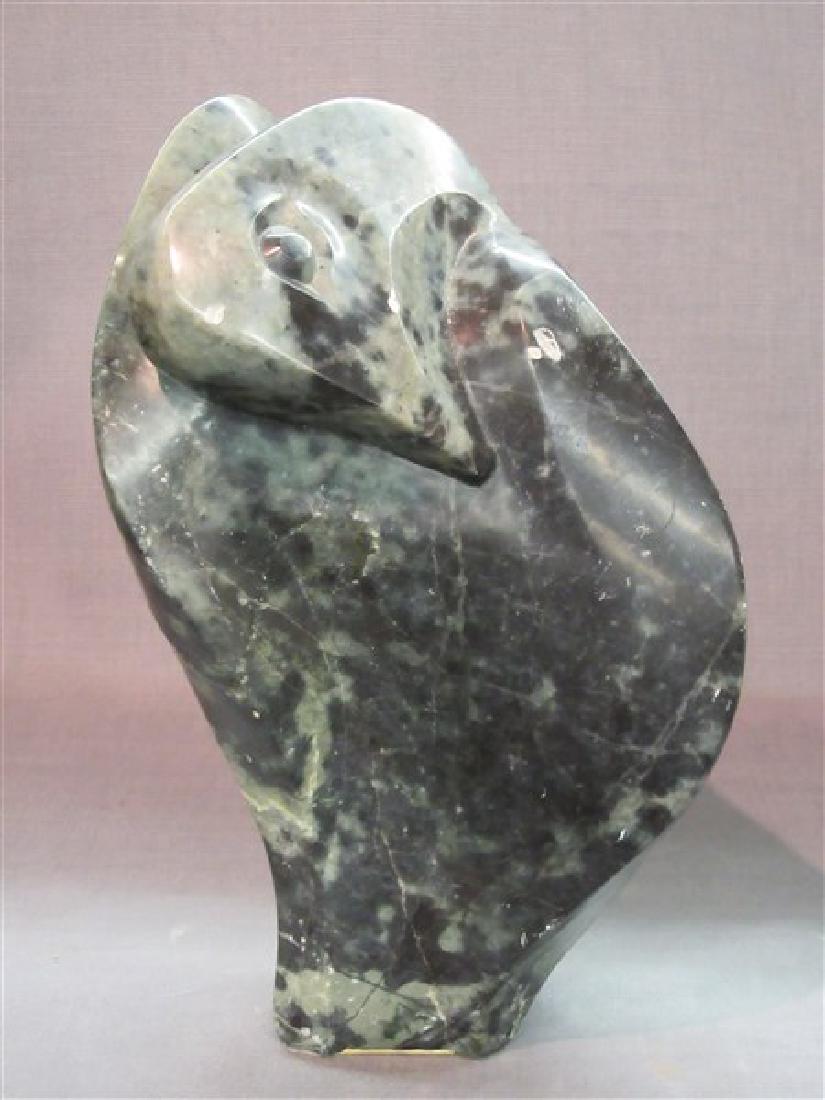 Zimbabwean Shona Art Sculpture Green Marble Bird (1 of 2)