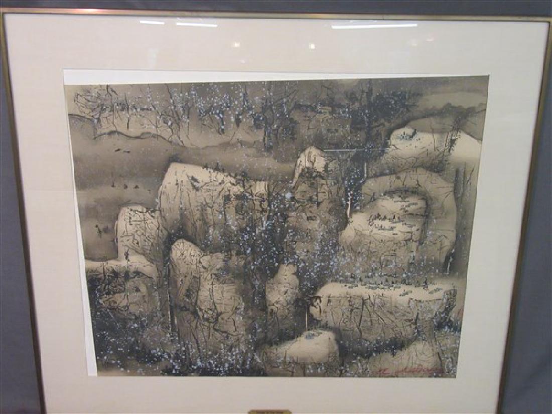 Wang Jiqian (1907-2003) "Village In The Snow" (1 of 4)