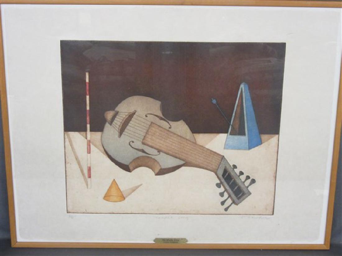 Thomas O'Donaghue "The Cradle Song": Dimensions: 14 3/4" x 17 7/8" (plate to plate). Medium: Aquatint. Matted and framed Signed: In pencil at lower right, titled in pencil at lower center and numbered 6/38 in pencil at lower left