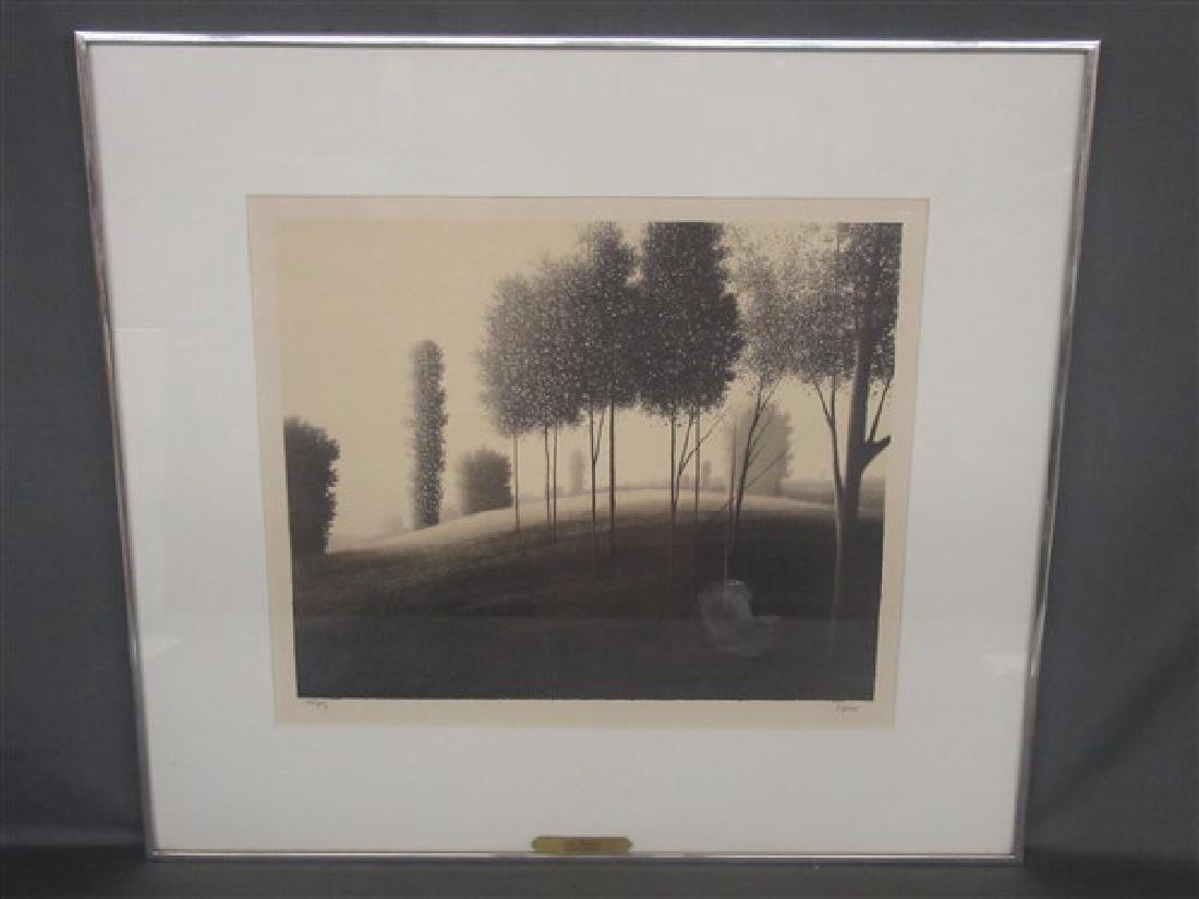 Robert Kipniss "Just Beyond": Dimensions: 14" x 16 3/4" (image size) Medium: Lithograph printed in colors. Matted and framed Signed: in pencil at lower right and indicated "AP" in pencil at lower left