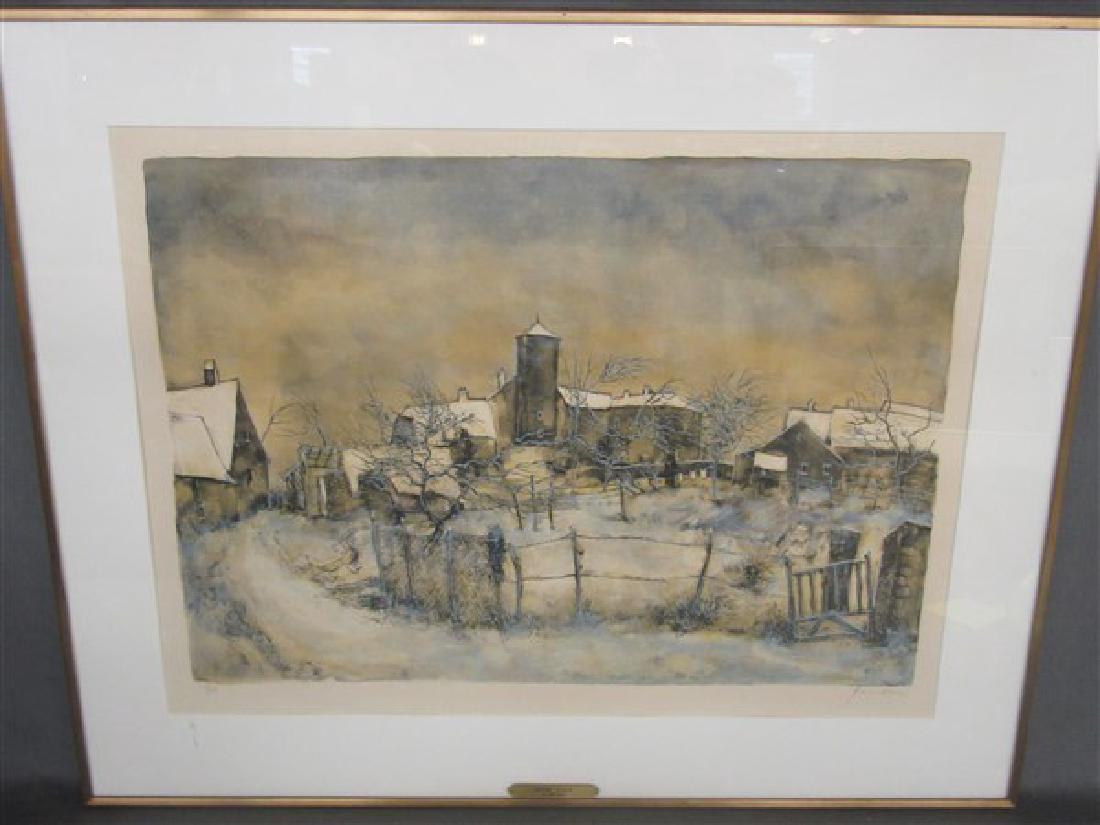 Bernard Gantner (French 1928) "Winter Scene" (1 of 3)