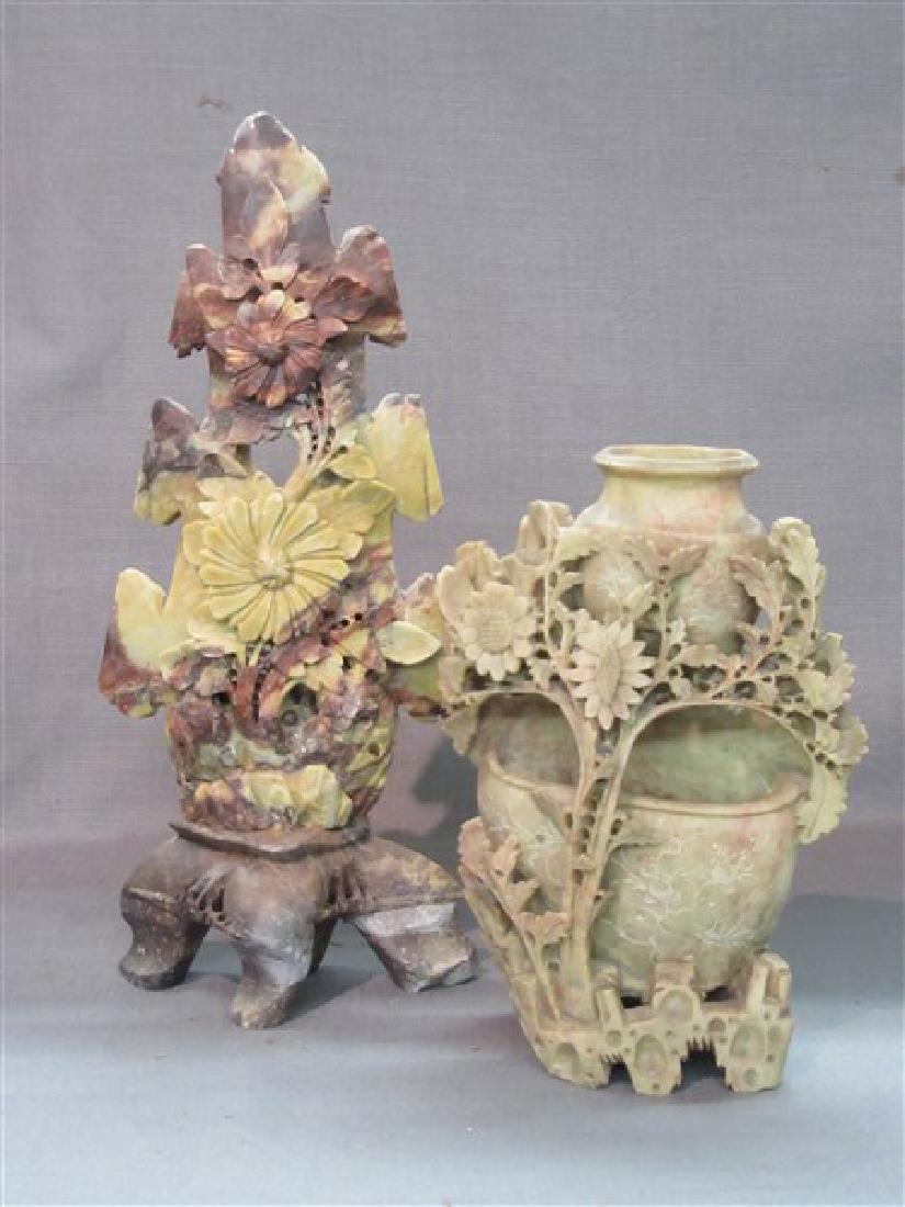 Two (2) Chinese Soapstone Carvings (1 of 3)