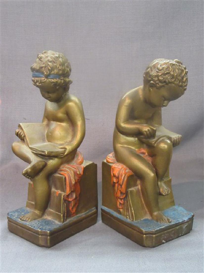 Vintage Children Reading Bookends (1 of 4)