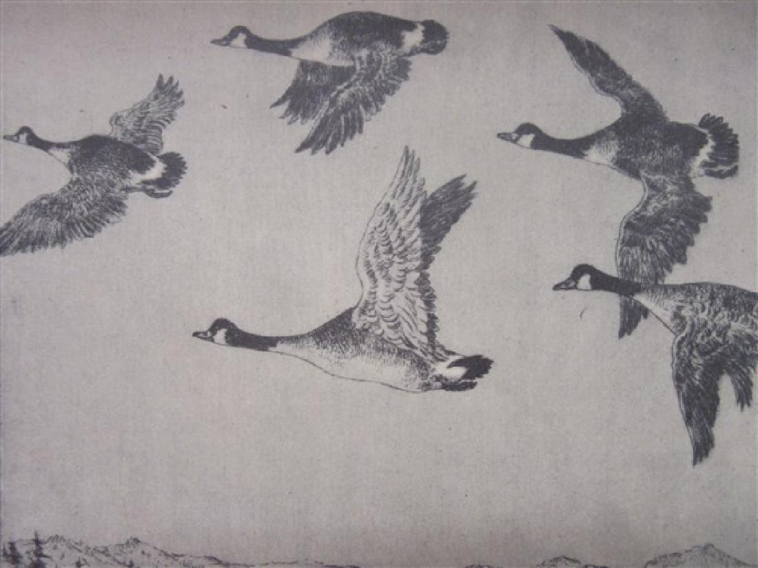 Benson Moore "Geese" Etching Signed (1 of 3)