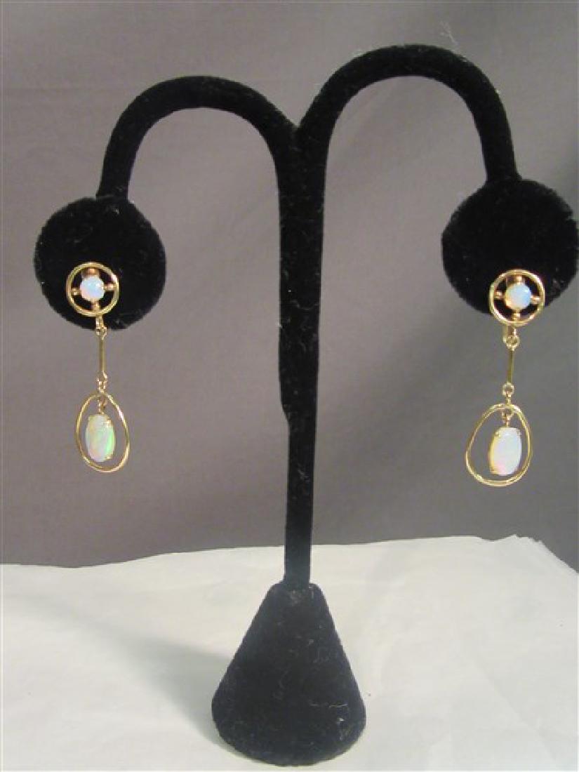 14k Yellow Gold Opal Earrings (1 of 2)