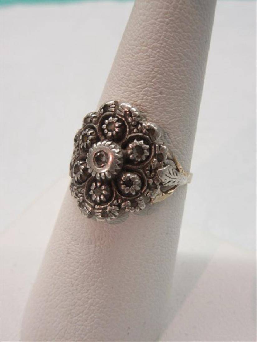 14k Victorian Floral  Diamond Ring (1 of 3)