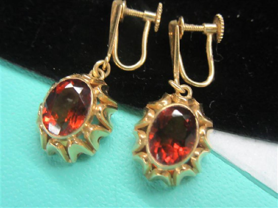 18k Yellow Gold Orange Topaz Earrings (1 of 2)
