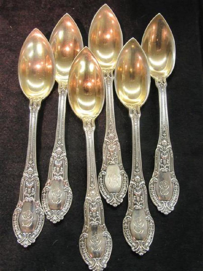 Six (6) Gorham Sterling Silver Gold Wash Teaspoons (1 of 3)