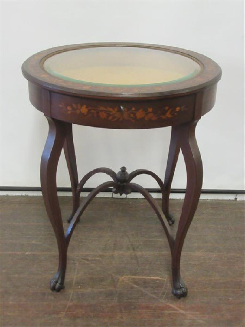 French Marquetry Vitrine Table (1 of 5)