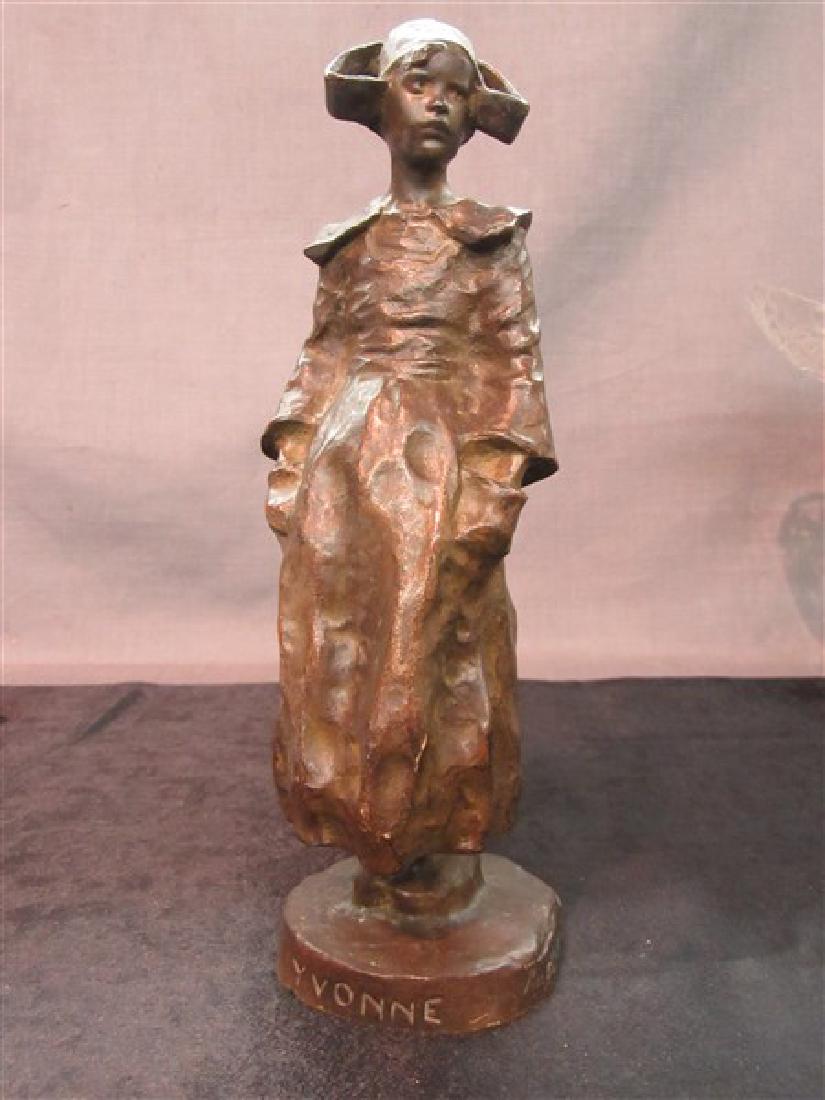 Ruth Milles (1873-1941) Bronze Girl "Yvonne" (1 of 5)