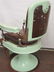 Koken Green Enameled Barber Shop Chair - 6