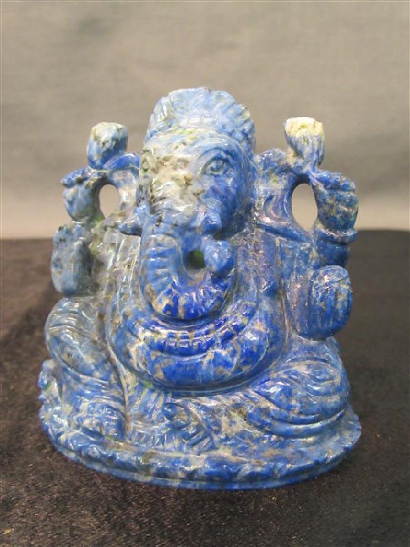 Chinese Carved Lapis Lazuli Elephant (1 of 3)