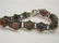 Sterling Silver Marcasite Gemstone Scarab Bracelet