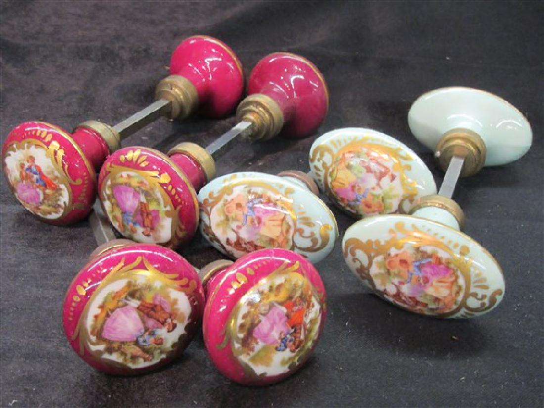 French Limoges Porcelain Door Knobs