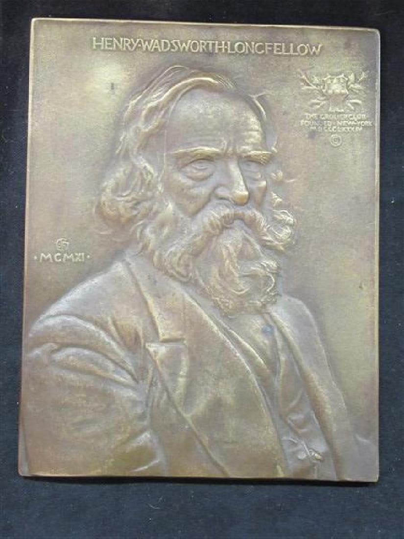 Henry Longfellow Wadsforth Longfellow Bronze Plaque (1 of 4)