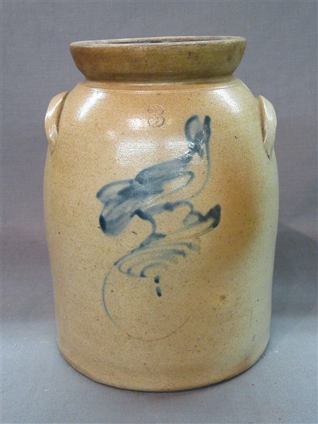 3 Gallon Stoneware Crock w/ Blue Bird (1 of 4)